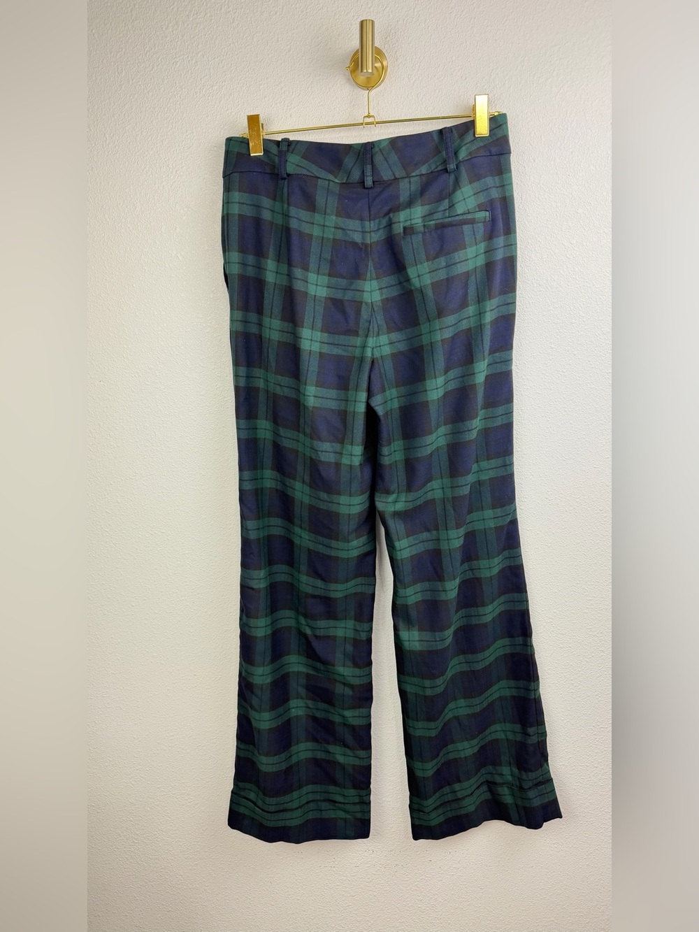 Brooks Brothers Tartan Plaid Wide Leg Trousers Pants Size 4 - Picture 3 of 13